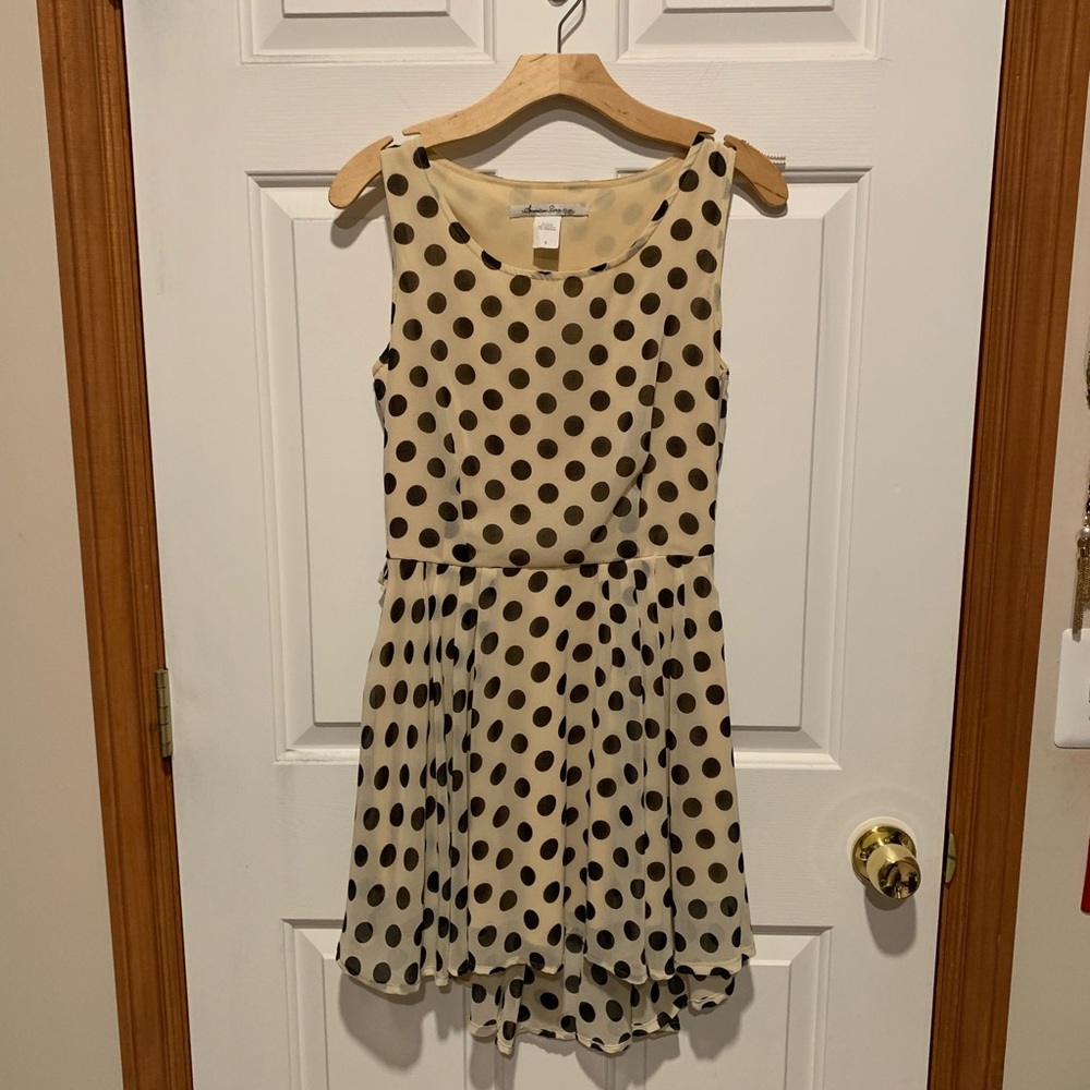 Polkadot dress cream with black American rag dress
